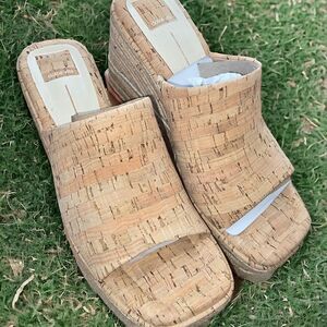 Dolce‎ Vita Elaria Espadrille Natural Cork Wedges Sandales Size 8.5